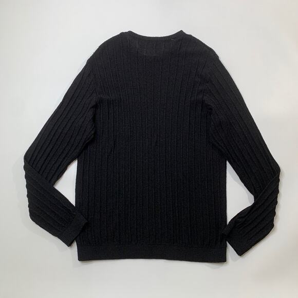 Vintage St Croix Sweater Mens L Black Microfiber Viscose Cotton Blend Pullover - Picture 8 of 10